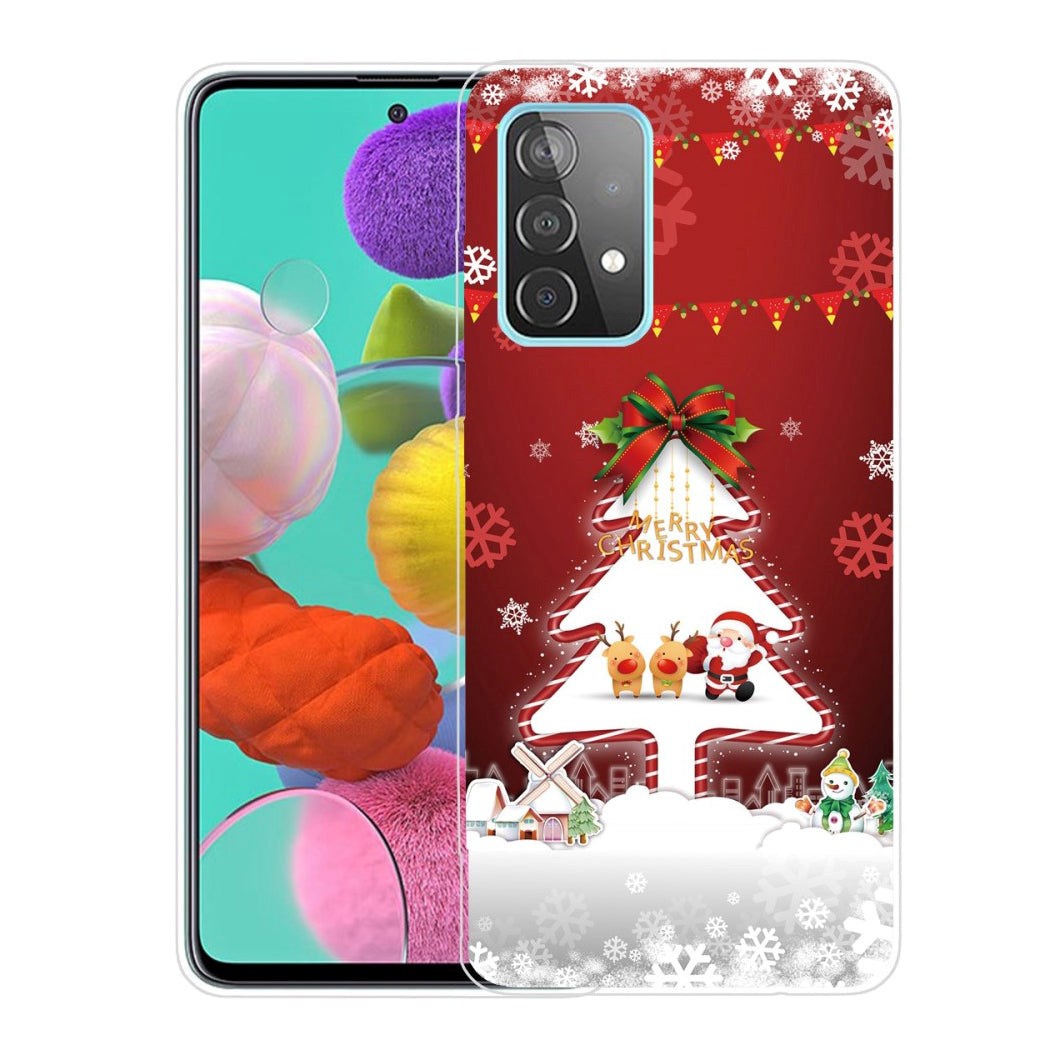 Samsung Galaxy A53 (5G) TPU Plast Julecover - Merry Christmas - Juletræ & Snefnug