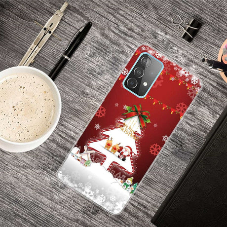 Samsung Galaxy A53 (5G) TPU Plast Julecover - Merry Christmas - Juletræ & Snefnug