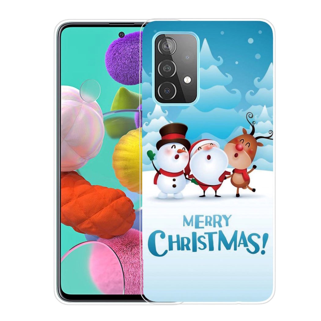 Samsung Galaxy A53 (5G) TPU Plast Julecover - Merry Christmas - Julemand & Venner