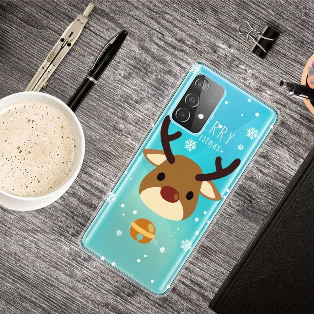 Samsung Galaxy A53 (5G) TPU Plast Julecover - Merry Christmas - Rensdyr