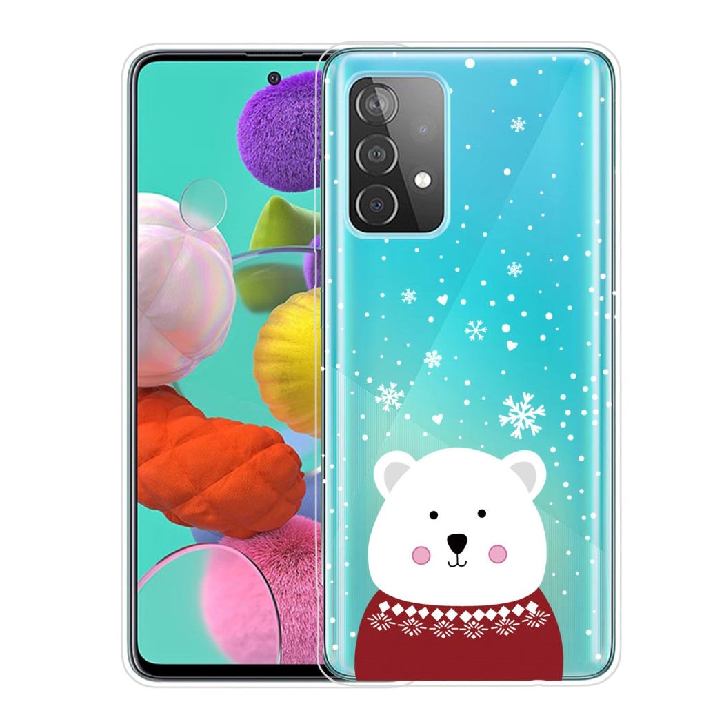 Samsung Galaxy A53 (5G) TPU Plast Julecover - Merry Christmas - Isbjørn m. Sweater