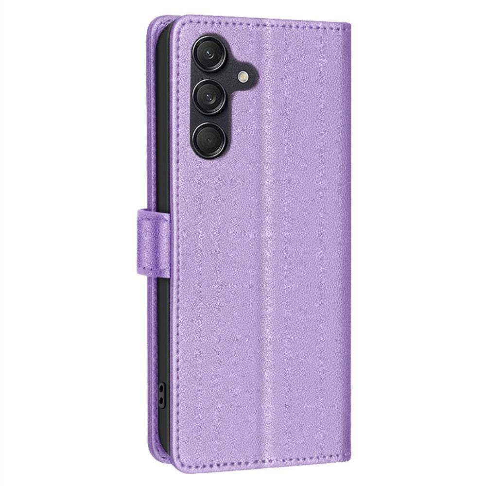 BINFEN Samsung Galaxy A26 (5G) Imiteret Læder Flip Cover m. RFID Blokering & Kortholder - Lilla
