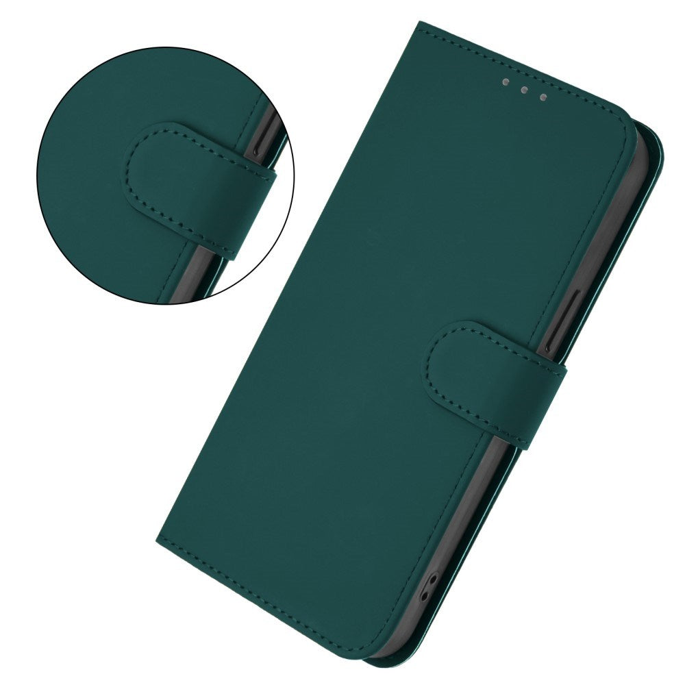 Xiaomi Redmi 14C - EIDERWOOD Kunstlæder Flip Cover m. Kortholder & Ståfunktion - Grøn