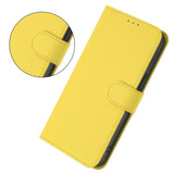 Xiaomi Redmi 14C - EIDERWOOD Kunstlæder Flip Cover m. Kortholder & Ståfunktion - Gul