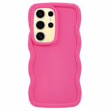 EIDERWOOD Samsung Galaxy S25 Ultra Fleksibelt Plastik Cover med Bølgedesign - Pink