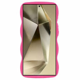 EIDERWOOD Samsung Galaxy S25 Ultra Fleksibelt Plastik Cover med Bølgedesign - Pink