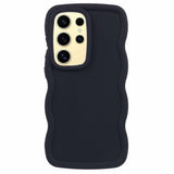 EIDERWOOD Samsung Galaxy S25 Ultra Fleksibelt Plastik Cover med Bølgedesign - Sort