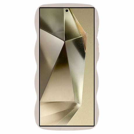 EIDERWOOD Samsung Galaxy S25 Ultra Fleksibelt Plastik Cover med Bølgedesign - Beige