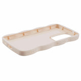 EIDERWOOD Samsung Galaxy S25 Ultra Fleksibelt Plastik Cover med Bølgedesign - Beige