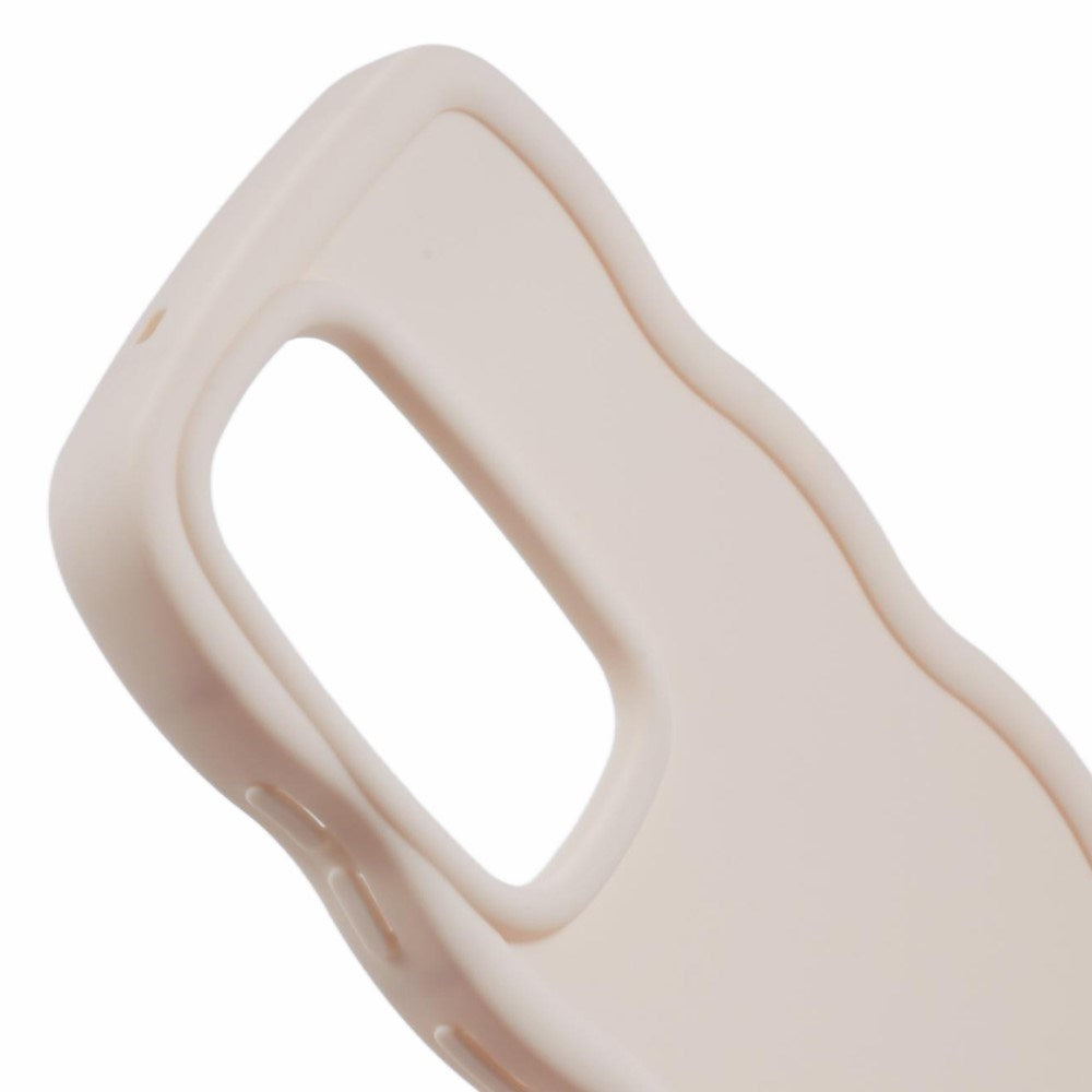 EIDERWOOD Samsung Galaxy S25 Ultra Fleksibelt Plastik Cover med Bølgedesign - Beige