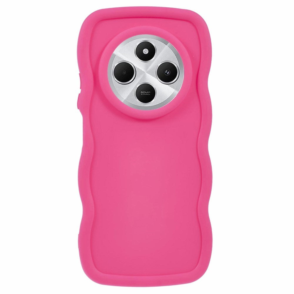 Xiaomi Redmi 14C - EIDERWOOD Fleksibelt Plastik Wavy Cover - Pink