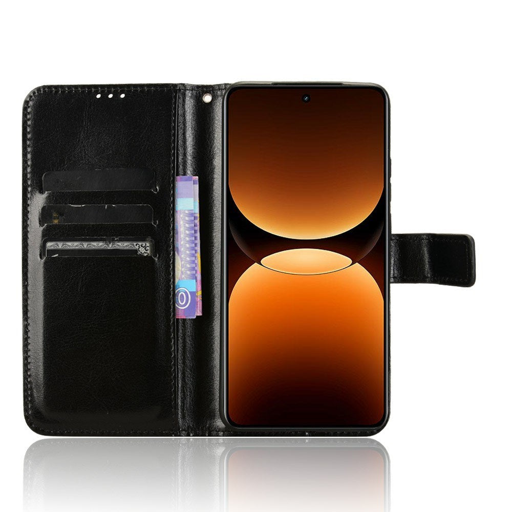 Realme GT 7 Pro (5G) - EIDERWOOD Kunstlæder Flip Cover m. Strop - Sort