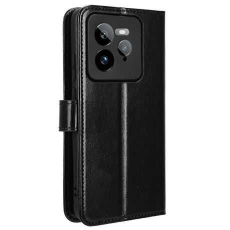Realme GT 7 Pro (5G) - EIDERWOOD Kunstlæder Flip Cover m. Strop - Sort