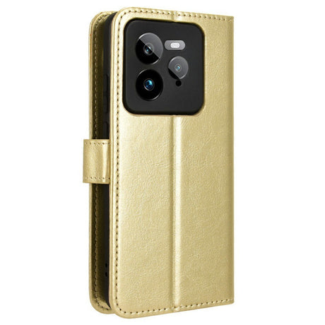 Realme GT 7 Pro (5G) - EIDERWOOD Kunstlæder Flip Cover m. Strop - Guld