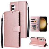 EIDERWOOD Samsung Galaxy S25+ (Plus) / S24+ (Plus) Kunstlæder Flip Cover m. Pung og Strop - Rose Gold
