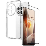 OnePlus 13 2-i-1 Sæt - Fleksibelt Plastik Cover - Hærdet Skærmbeskyttelsesglas - Gennemsigtig