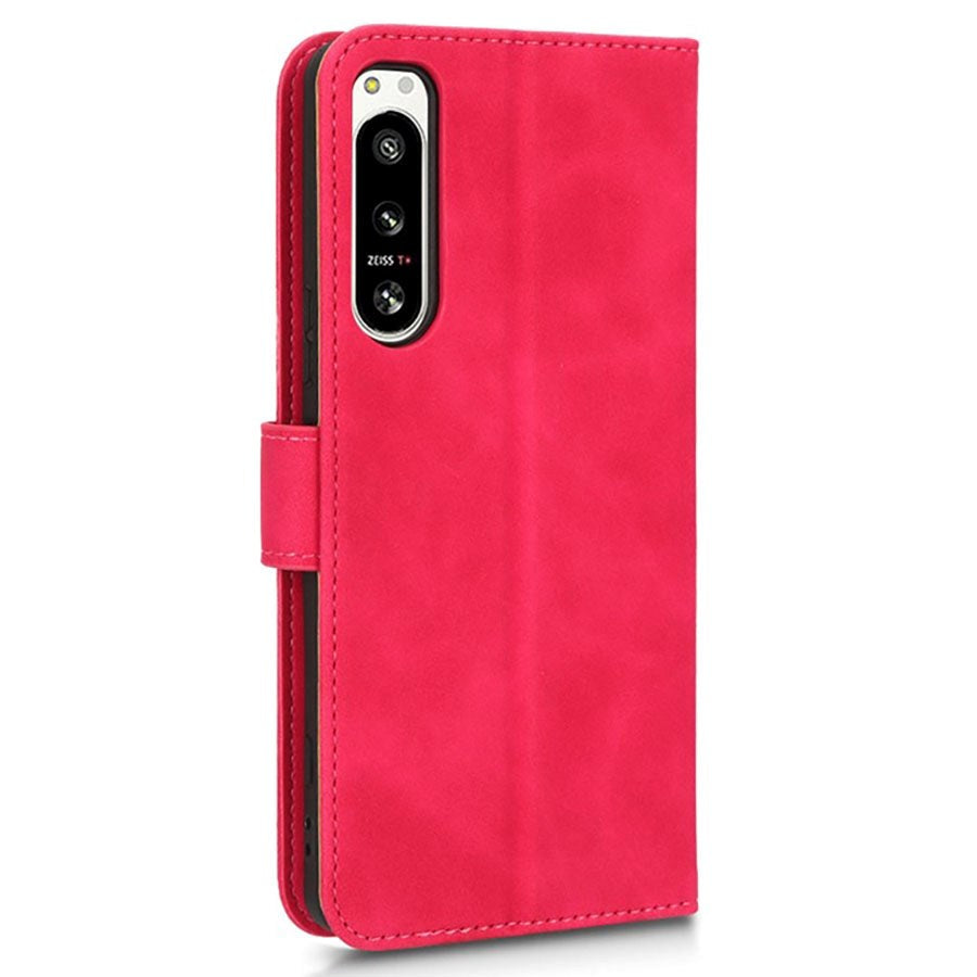 Sony Xperia 5 IV Læder Flip Cover m. Kortholder - Pink