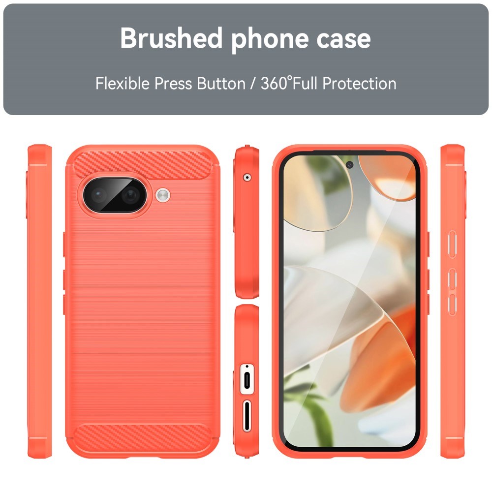 EIDERWOOD Google Pixel 9a Brushed Carbon Bagside Cover - Rød