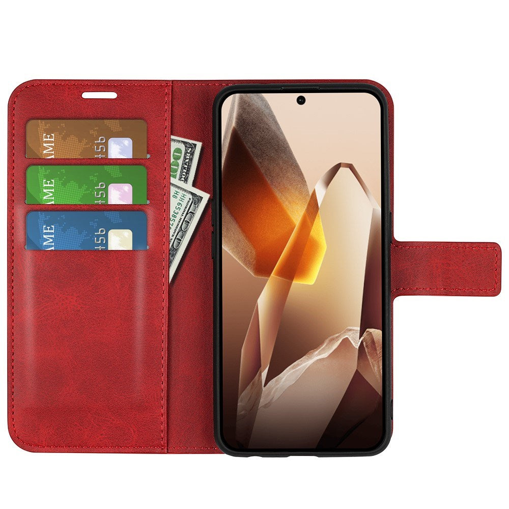 EIDERWOOD OnePlus 13 Wallet Flip Læder Cover m. Pung - Rød