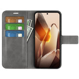 EIDERWOOD OnePlus 13 Wallet Flip Læder Cover m. Pung - Grå