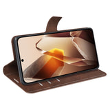 EIDERWOOD OnePlus 13 Wallet Flip Læder Cover m. Pung - Mørkebrun