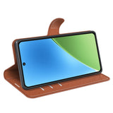 Xiaomi 15 - EIDERWOOD Kunstlæder Flip Cover m. Kortholder & Ståfunktion - Brun