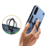 EIDERWOOD Samsung Galaxy A36 (5G) Hybrid Bagside Cover m. 360 Grader Roterbar Kickstand - MagSafe Kompatibel - Blå