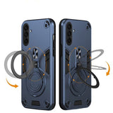EIDERWOOD Samsung Galaxy A36 (5G) Hybrid Bagside Cover m. 360 Grader Roterbar Kickstand - MagSafe Kompatibel - Blå