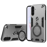 EIDERWOOD Samsung Galaxy A36 (5G) Hybrid Bagside Cover m. 360 Grader Roterbar Kickstand - MagSafe Kompatibel - Sølv