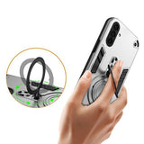 EIDERWOOD Samsung Galaxy A36 (5G) Hybrid Bagside Cover m. 360 Grader Roterbar Kickstand - MagSafe Kompatibel - Sølv