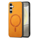 EIDERWOOD Samsung Galaxy S25 Kunstlæder Bagside Cover - MagSafe Kompatibel - Orange
