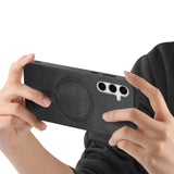 EIDERWOOD Samsung Galaxy S25 Kunstlæder Bagside Cover - MagSafe Kompatibel - Sort