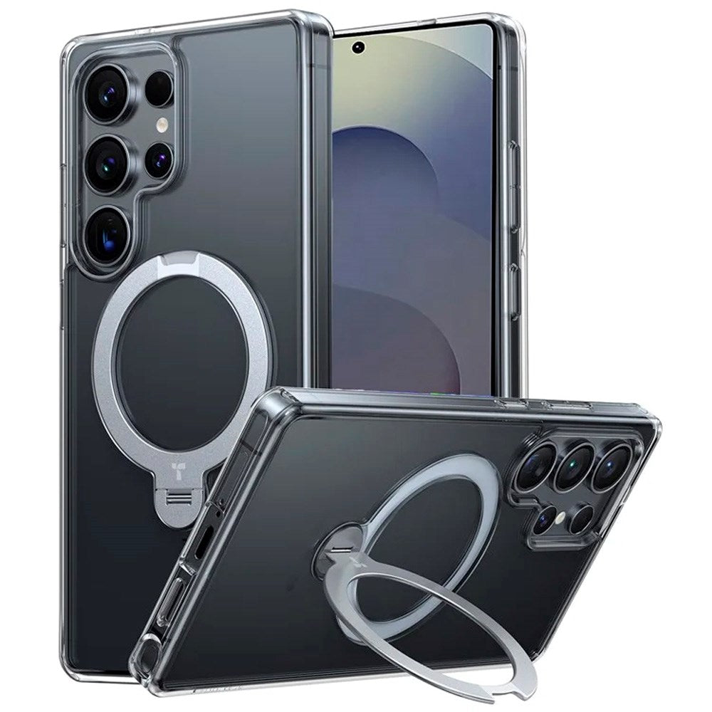 TORRAS - Samsung Galaxy S25 Ultra - Hybrid Cover m. Kickstand - MagSafe Kompatibel - Gennemsigtig