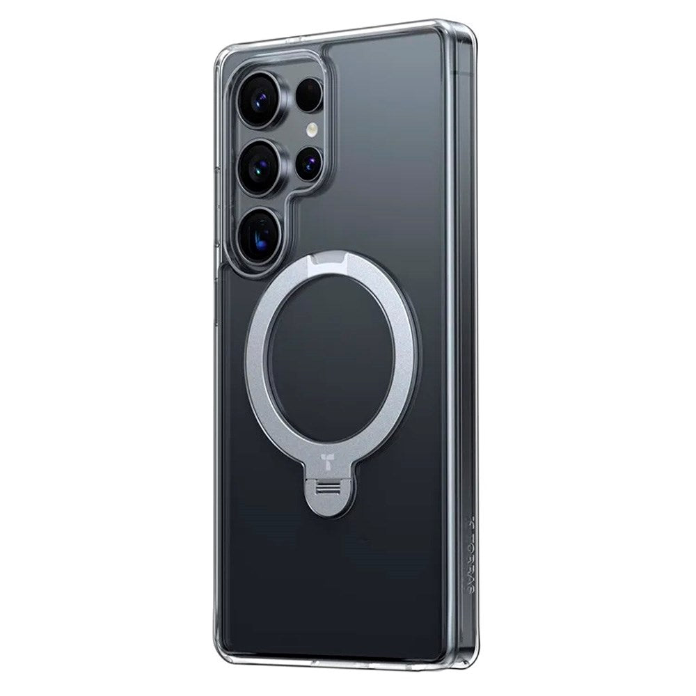 TORRAS - Samsung Galaxy S25 Ultra - Hybrid Cover m. Kickstand - MagSafe Kompatibel - Gennemsigtig