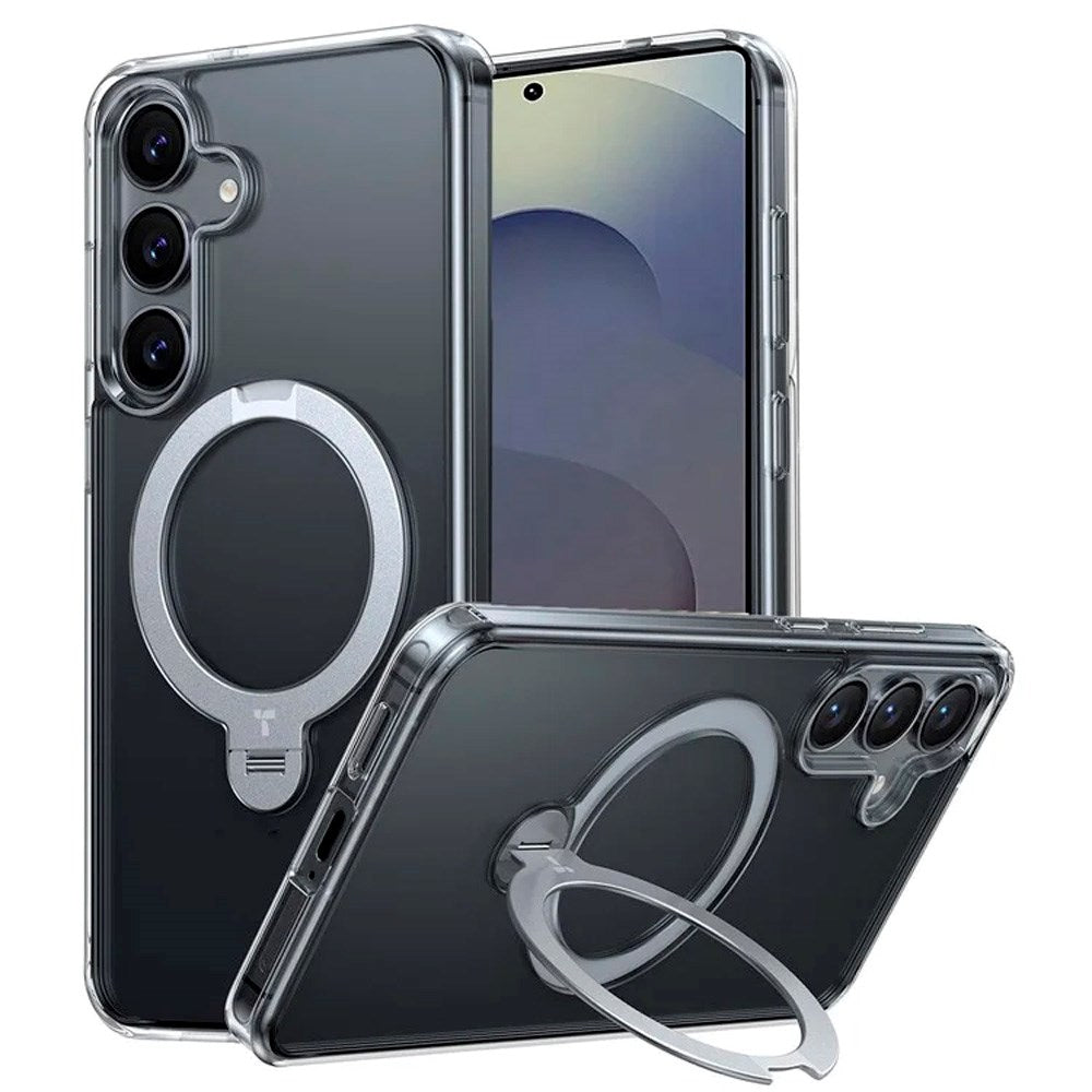 TORRAS - Samsung Galaxy S25+ (Plus) - Hybrid Cover m. Kickstand - MagSafe Kompatibel - Gennemsigtig