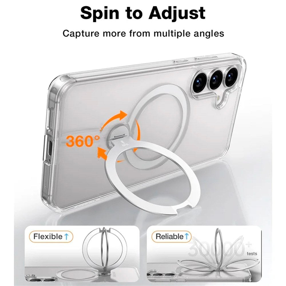 TORRAS - Samsung Galaxy S25 - Hybrid Cover m. Kickstand - MagSafe Kompatibel - Gennemsigtig