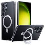 Samsung Galaxy S25 Ultra - TORRAS Guardian Ostand Hybrid Cover - Kickstand - MagSafe Kompatibel - Gennemsigtig