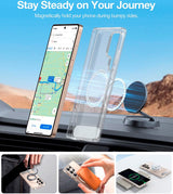 TORRAS - Samsung Galaxy S25 Ultra - Hybrid Cover m. Ståfunktion - MagSafe Kompatibel - Gennemsigtig