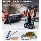 TORRAS - Samsung Galaxy S25 - Hybrid Cover m. Ståfunktion - MagSafe Kompatibel - Sort