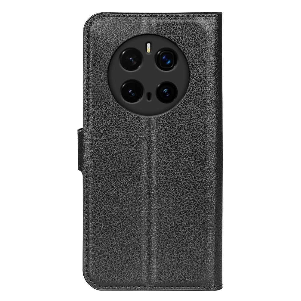 Honor Magic7 Pro - EIDERWOOD Kunstlæder Flip Cover m. Kortholder & Ståfunktion - Sort