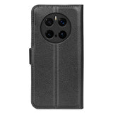 Honor Magic7 Pro - EIDERWOOD Kunstlæder Flip Cover m. Kortholder & Ståfunktion - Sort