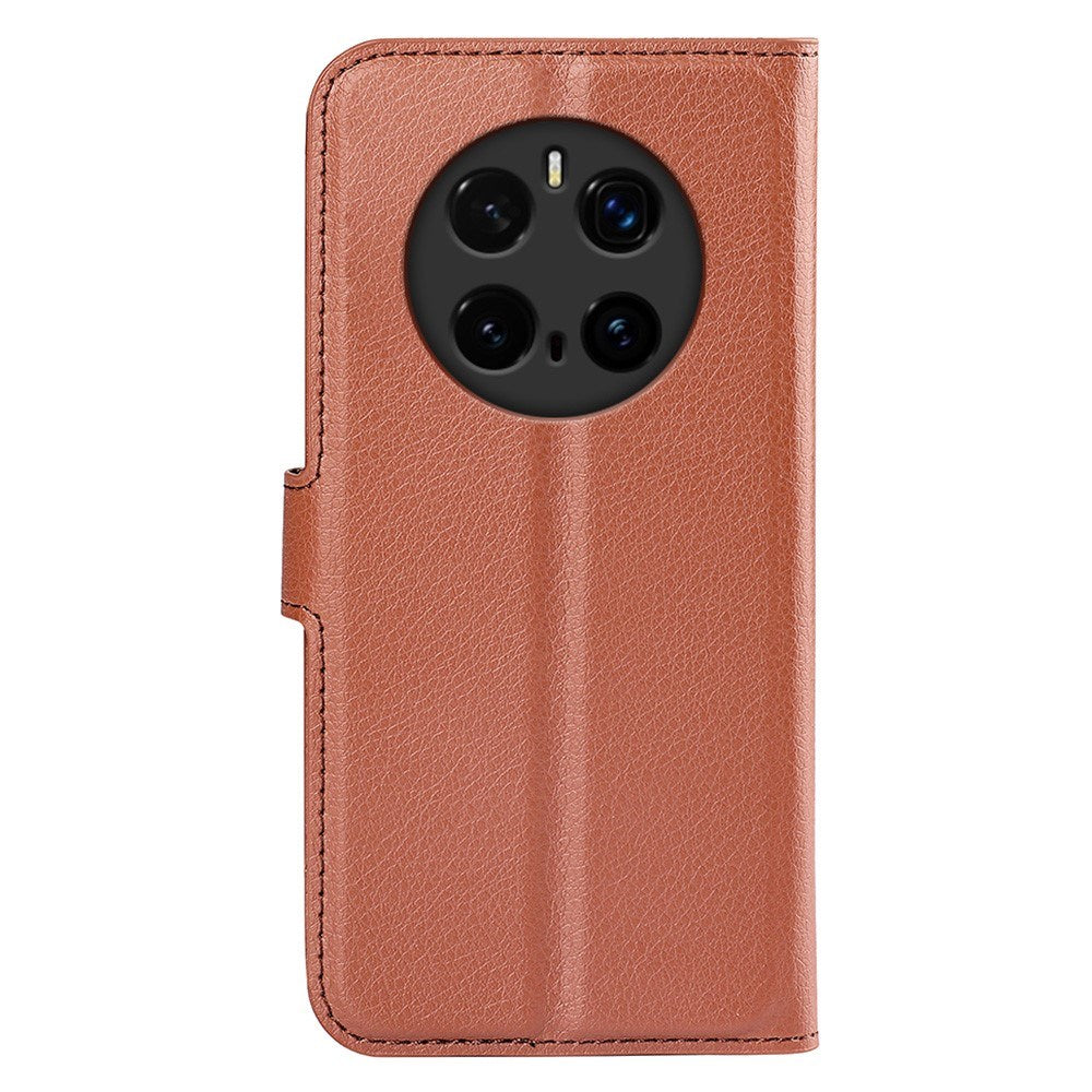 Honor Magic7 Pro - EIDERWOOD Kunstlæder Flip Cover m. Kortholder & Ståfunktion - Brun