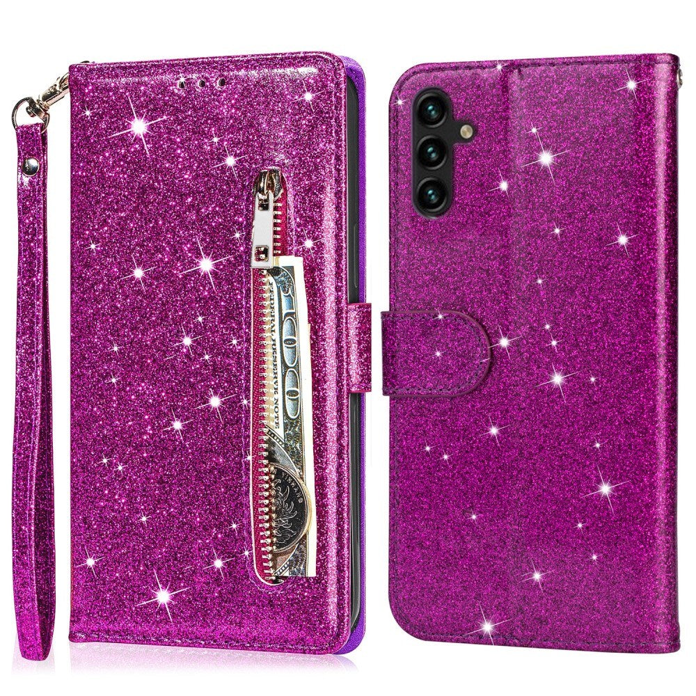 Samsung Galaxy A56 (5G) - EIDERWOOD - Glimmer Flip Cover m. Lynlåslomme & Ståfunktion - Lilla