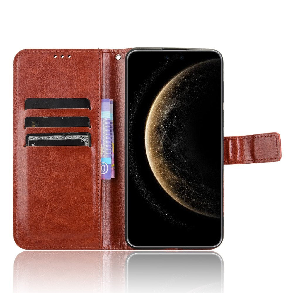 Huawei Mate 70 Pro+ / 70 Pro - EIDERWOOD Kunstlæder Flip Cover m. Strop - Brun