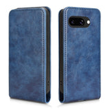 Google Pixel 9a - EIDERWOOD Kunstlæder Flip Cover m. Kortlomme - Blå