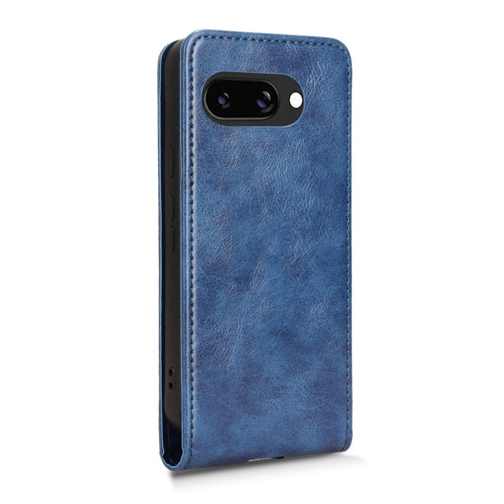 Google Pixel 9a - EIDERWOOD Kunstlæder Flip Cover m. Kortlomme - Blå