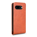 Google Pixel 9a - EIDERWOOD Kunstlæder Flip Cover m. Kortlomme - Orange