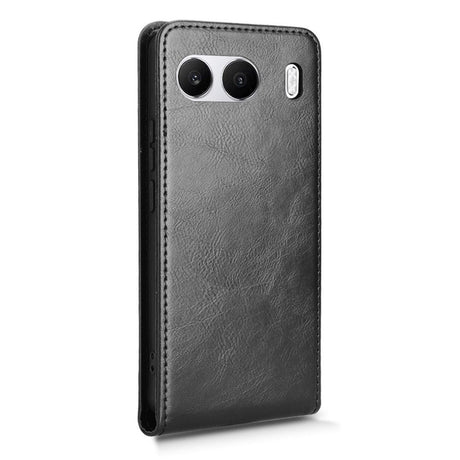 EIDERWOOD OnePlus Nord 4 Vertikalt Mobil Flip Cover m. Kortholder - Sort
