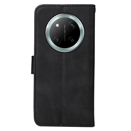 Honor Magic7 Lite - EIDERWOOD Kunstlæder Flip Cover m. Strop - Sort