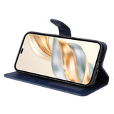 Honor Magic7 Lite - EIDERWOOD Kunstlæder Flip Cover m. Strop - Blå